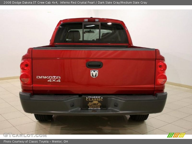 Inferno Red Crystal Pearl / Dark Slate Gray/Medium Slate Gray 2008 Dodge Dakota ST Crew Cab 4x4