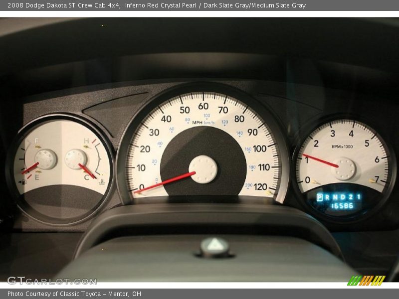 Inferno Red Crystal Pearl / Dark Slate Gray/Medium Slate Gray 2008 Dodge Dakota ST Crew Cab 4x4