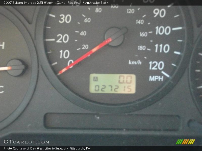 Garnet Red Pearl / Anthracite Black 2007 Subaru Impreza 2.5i Wagon