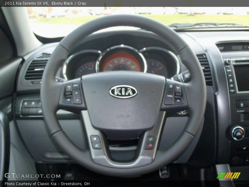 Ebony Black / Gray 2011 Kia Sorento SX V6