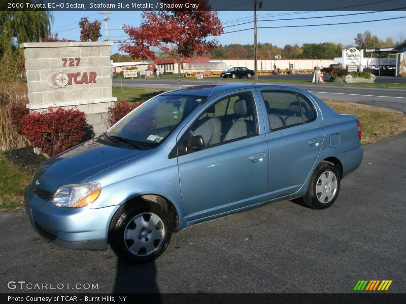 Seafoam Blue Metallic / Shadow Gray 2000 Toyota ECHO Sedan