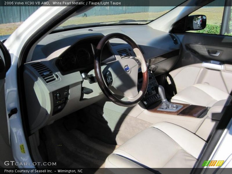 White Pearl Metallic / Taupe/Light Taupe 2006 Volvo XC90 V8 AWD