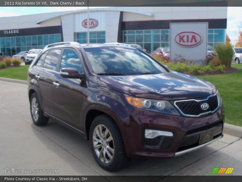 Dark Cherry / Black 2011 Kia Sorento SX V6
