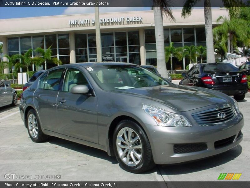 Platinum Graphite Gray / Stone 2008 Infiniti G 35 Sedan