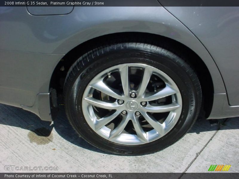 Platinum Graphite Gray / Stone 2008 Infiniti G 35 Sedan