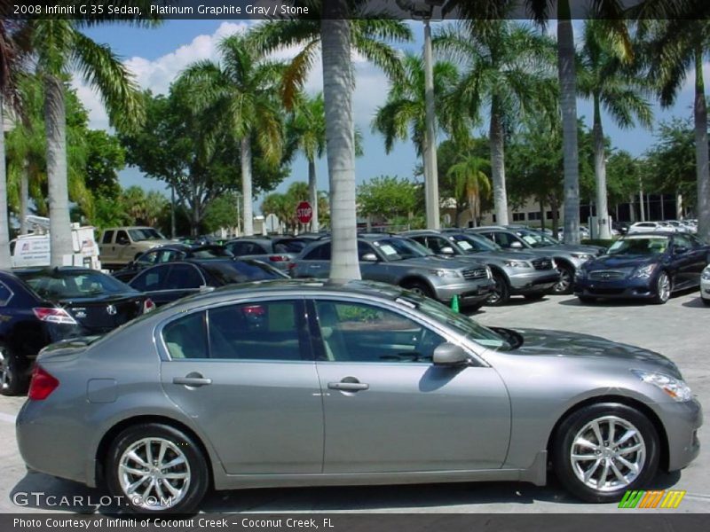 Platinum Graphite Gray / Stone 2008 Infiniti G 35 Sedan