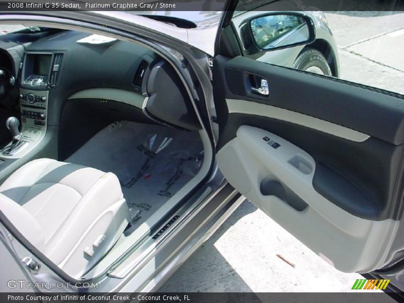 Platinum Graphite Gray / Stone 2008 Infiniti G 35 Sedan