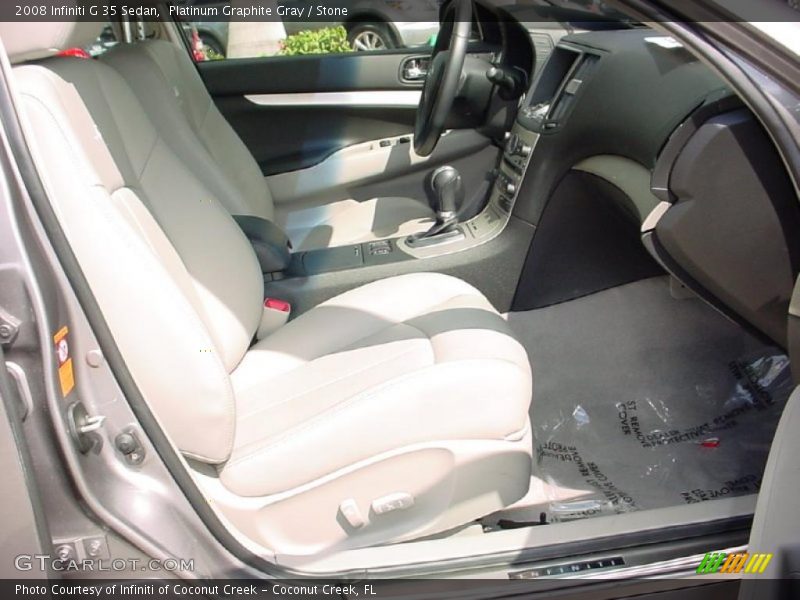 Platinum Graphite Gray / Stone 2008 Infiniti G 35 Sedan