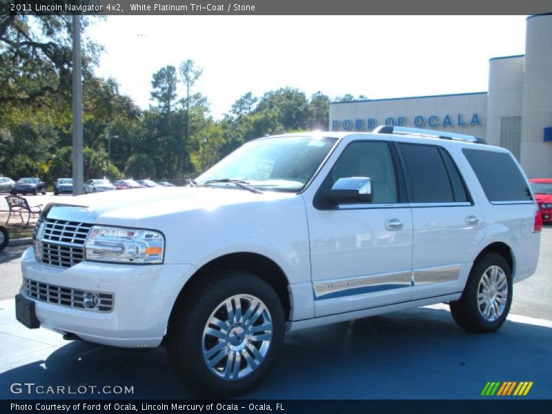 White Platinum Tri-Coat / Stone 2011 Lincoln Navigator 4x2