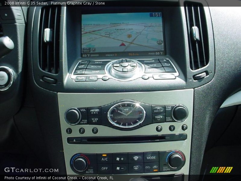 Platinum Graphite Gray / Stone 2008 Infiniti G 35 Sedan