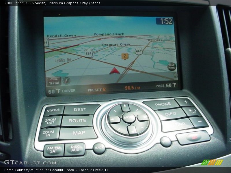 Platinum Graphite Gray / Stone 2008 Infiniti G 35 Sedan