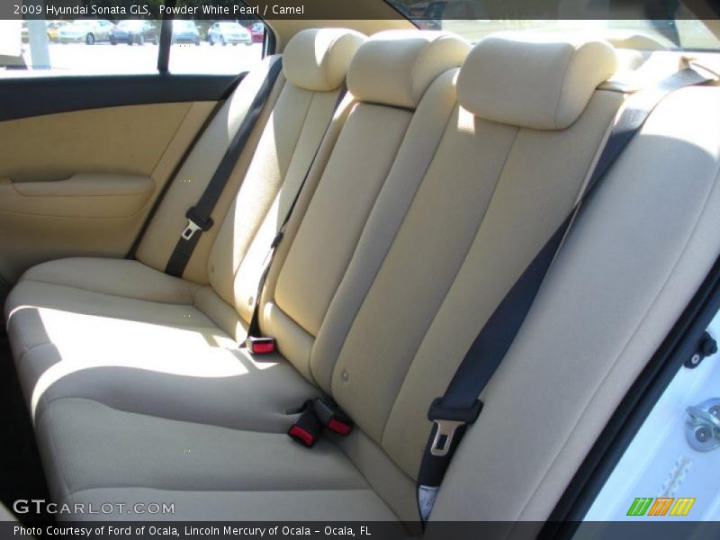 Powder White Pearl / Camel 2009 Hyundai Sonata GLS