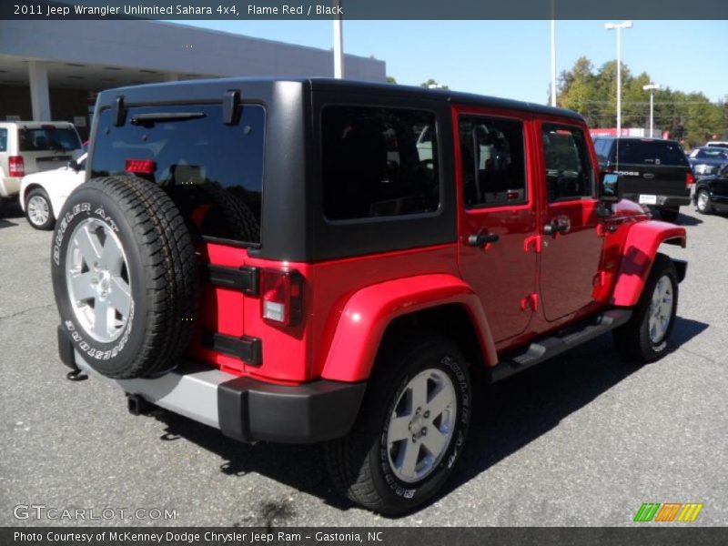 Flame Red / Black 2011 Jeep Wrangler Unlimited Sahara 4x4