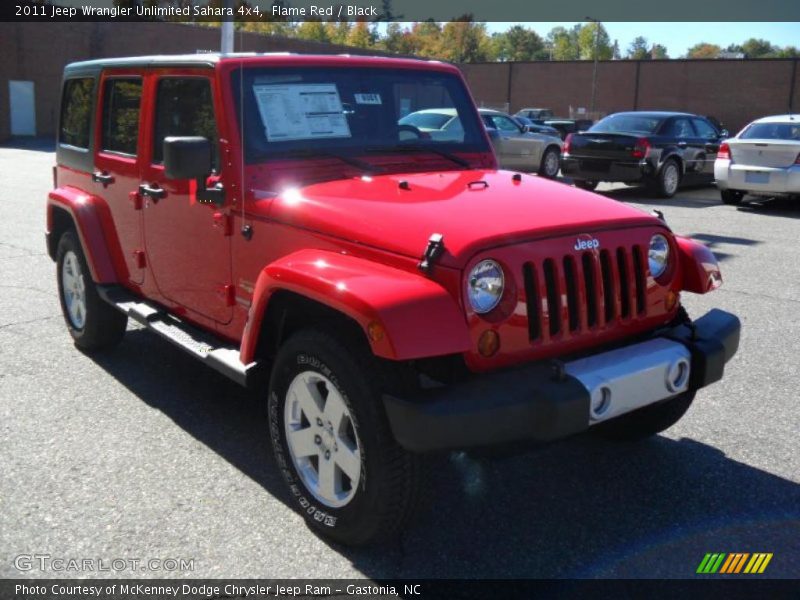 Flame Red / Black 2011 Jeep Wrangler Unlimited Sahara 4x4