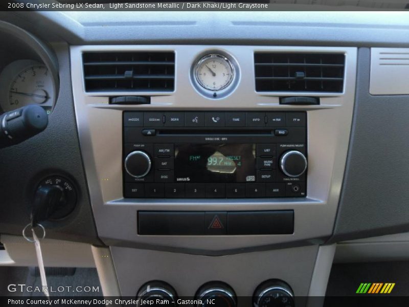 Light Sandstone Metallic / Dark Khaki/Light Graystone 2008 Chrysler Sebring LX Sedan