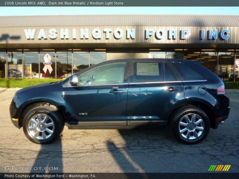 Dark Ink Blue Metallic / Medium Light Stone 2008 Lincoln MKX AWD