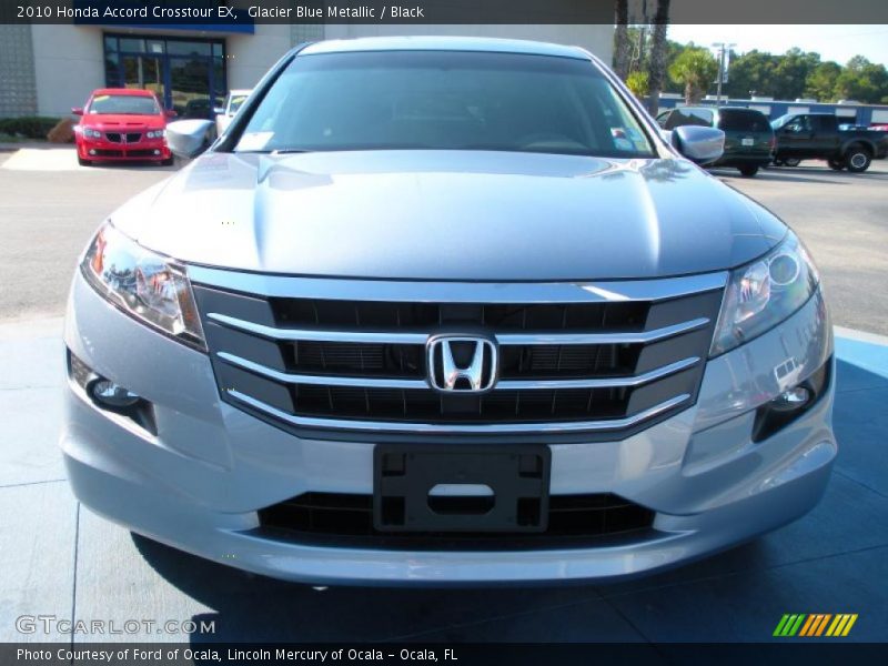 Glacier Blue Metallic / Black 2010 Honda Accord Crosstour EX
