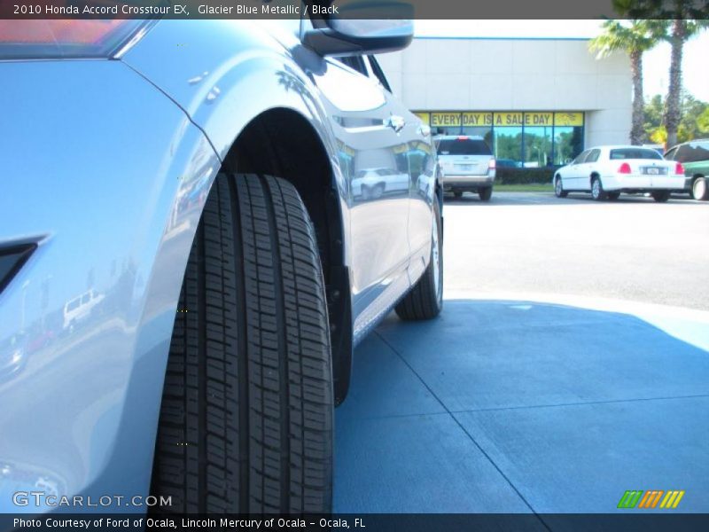 Glacier Blue Metallic / Black 2010 Honda Accord Crosstour EX