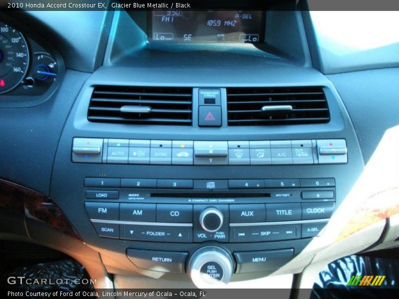 Glacier Blue Metallic / Black 2010 Honda Accord Crosstour EX