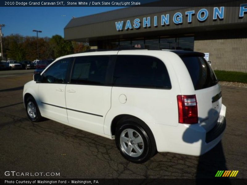Stone White / Dark Slate Gray/Light Shale 2010 Dodge Grand Caravan SXT