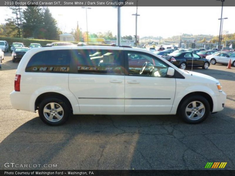 Stone White / Dark Slate Gray/Light Shale 2010 Dodge Grand Caravan SXT