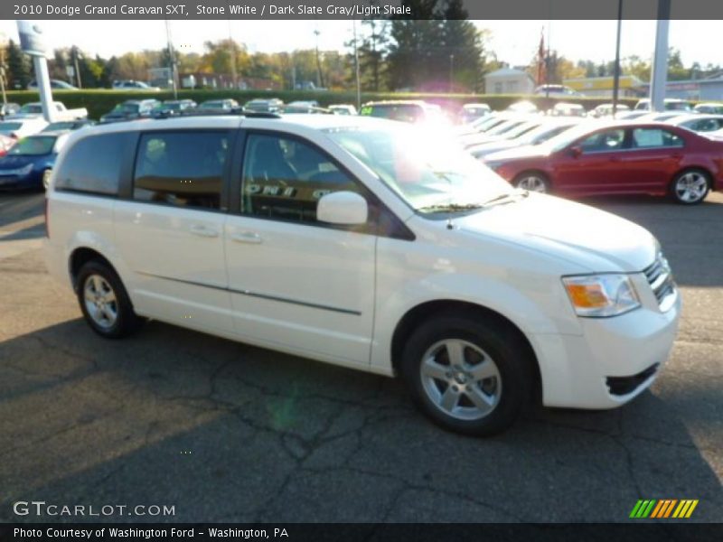 Stone White / Dark Slate Gray/Light Shale 2010 Dodge Grand Caravan SXT