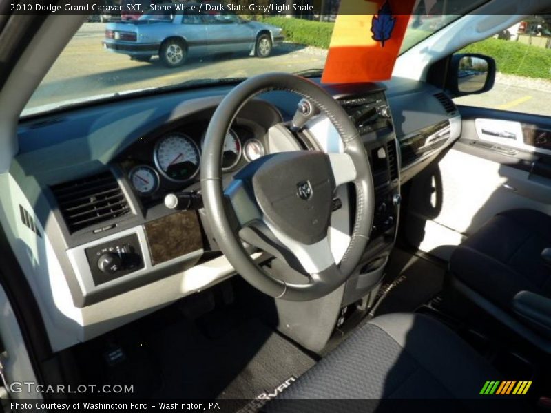 Stone White / Dark Slate Gray/Light Shale 2010 Dodge Grand Caravan SXT