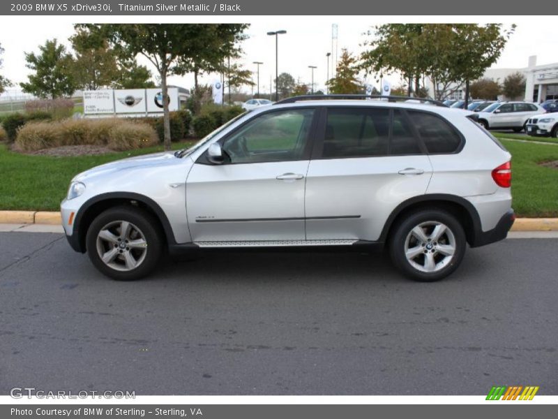 Titanium Silver Metallic / Black 2009 BMW X5 xDrive30i