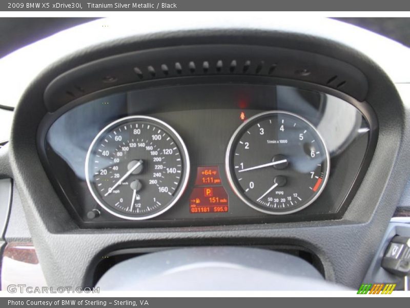 Titanium Silver Metallic / Black 2009 BMW X5 xDrive30i