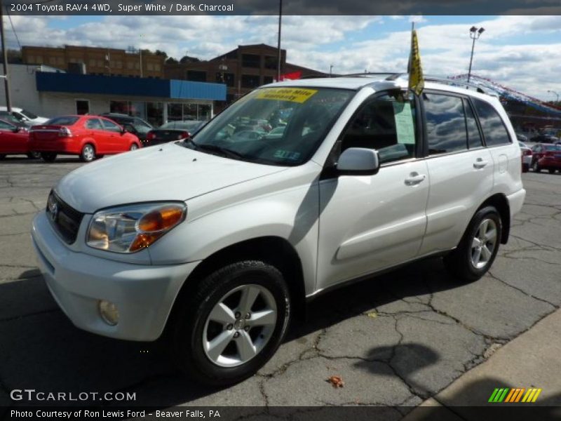 Super White / Dark Charcoal 2004 Toyota RAV4 4WD