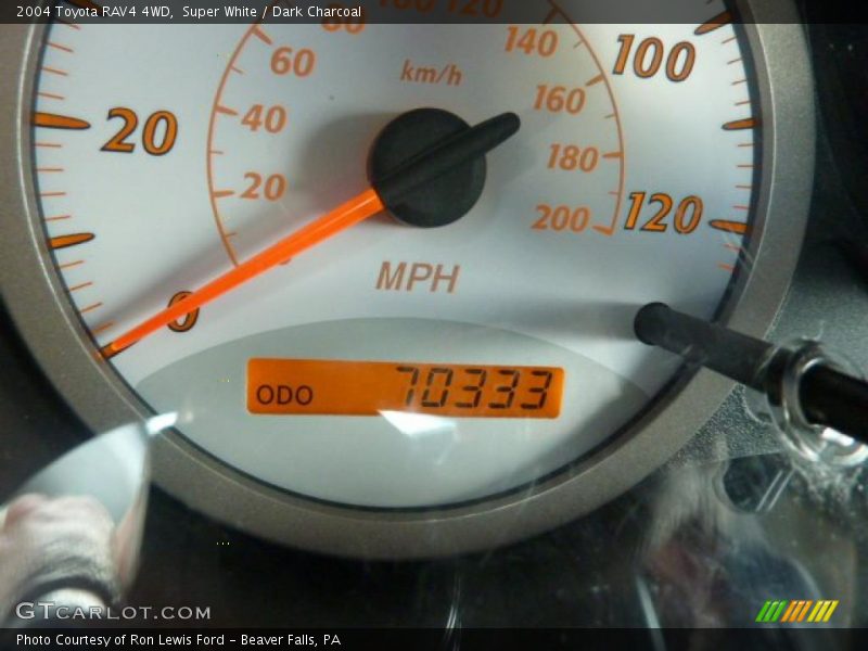Super White / Dark Charcoal 2004 Toyota RAV4 4WD