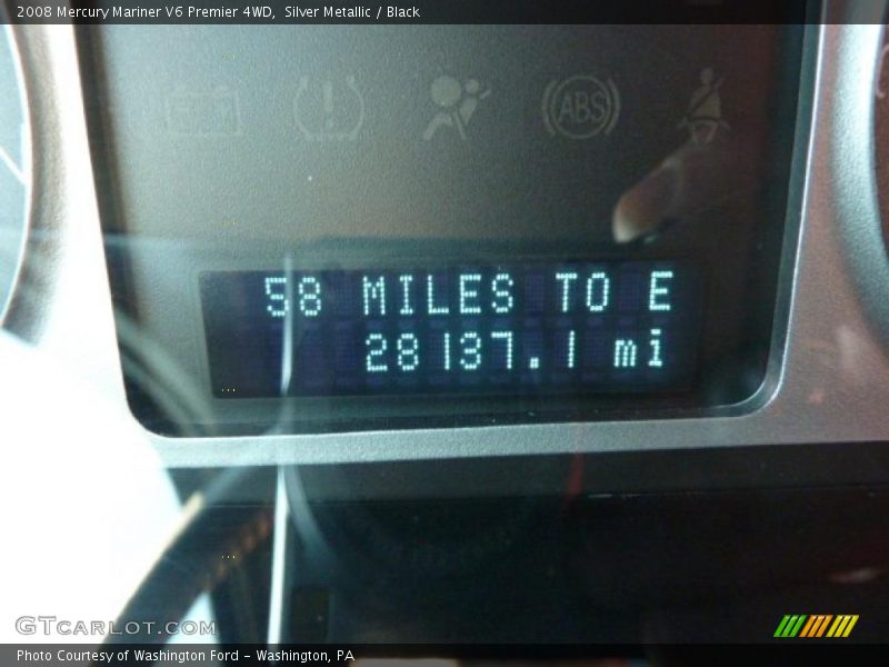 Silver Metallic / Black 2008 Mercury Mariner V6 Premier 4WD
