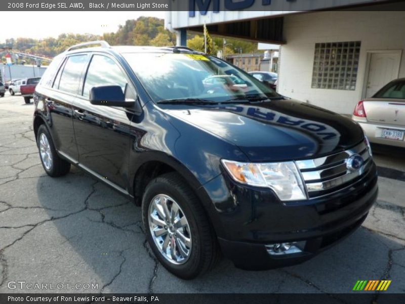 Black / Medium Light Stone 2008 Ford Edge SEL AWD