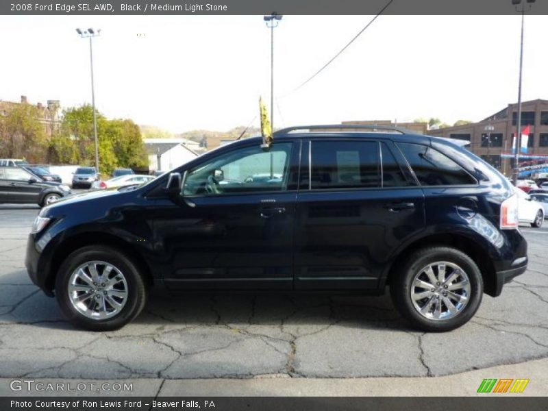 Black / Medium Light Stone 2008 Ford Edge SEL AWD