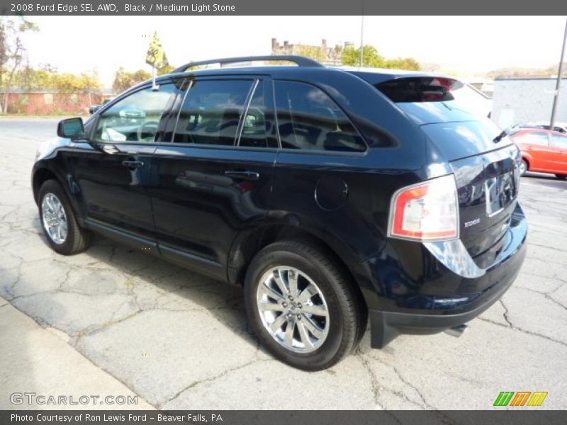 Black / Medium Light Stone 2008 Ford Edge SEL AWD