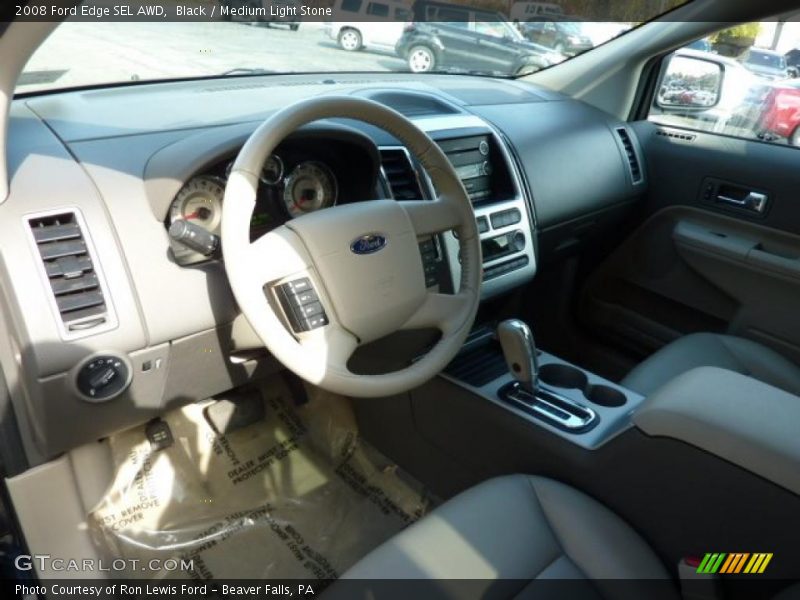 Black / Medium Light Stone 2008 Ford Edge SEL AWD