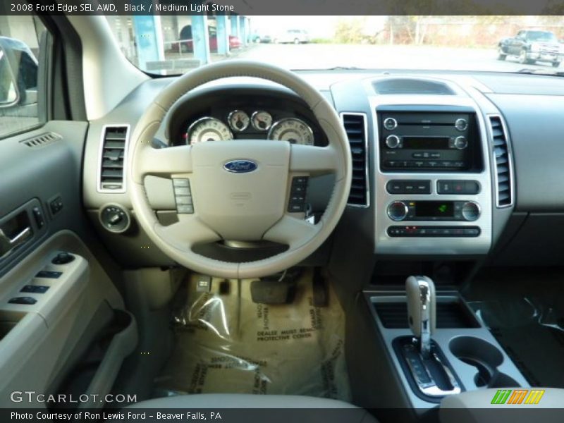 Black / Medium Light Stone 2008 Ford Edge SEL AWD