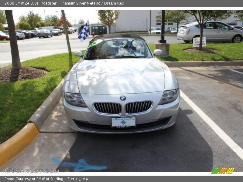 Titanium Silver Metallic / Dream Red 2008 BMW Z4 3.0si Roadster