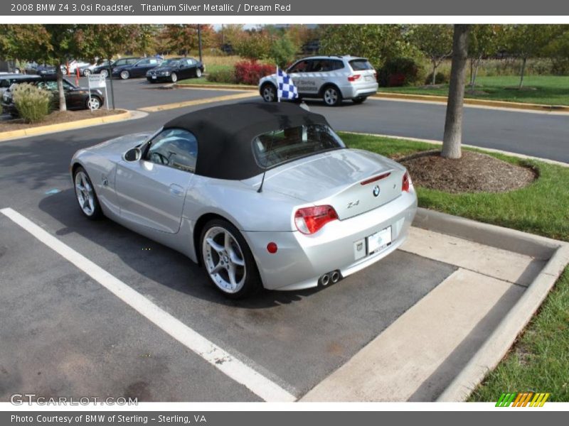 Titanium Silver Metallic / Dream Red 2008 BMW Z4 3.0si Roadster