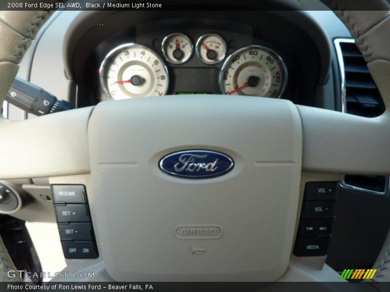 Black / Medium Light Stone 2008 Ford Edge SEL AWD