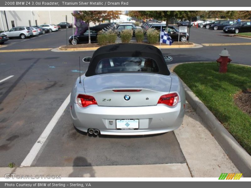 Titanium Silver Metallic / Dream Red 2008 BMW Z4 3.0si Roadster