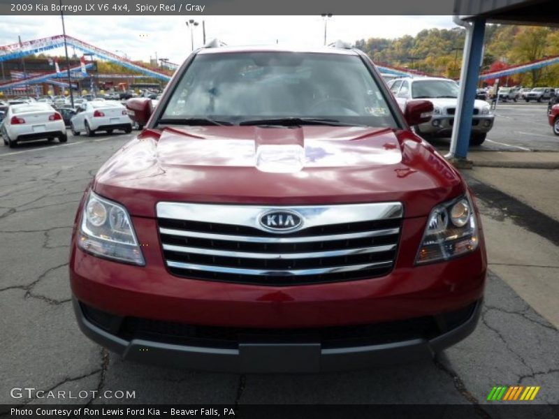 Spicy Red / Gray 2009 Kia Borrego LX V6 4x4