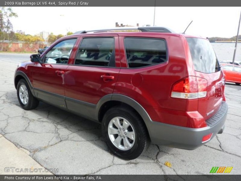 Spicy Red / Gray 2009 Kia Borrego LX V6 4x4