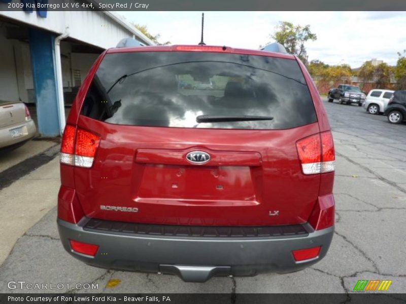 Spicy Red / Gray 2009 Kia Borrego LX V6 4x4