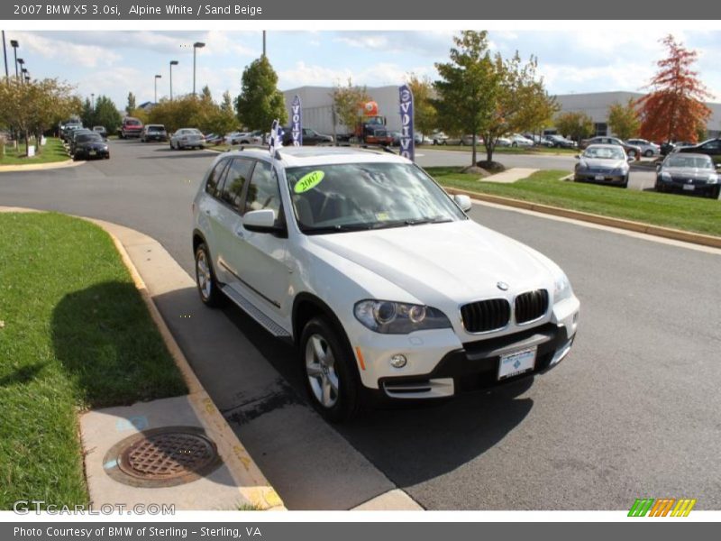 Alpine White / Sand Beige 2007 BMW X5 3.0si