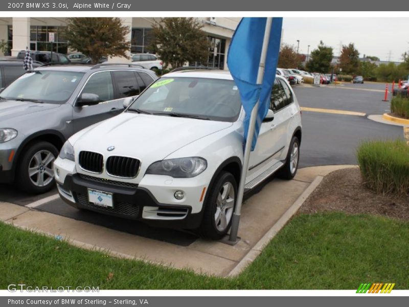 Alpine White / Gray 2007 BMW X5 3.0si