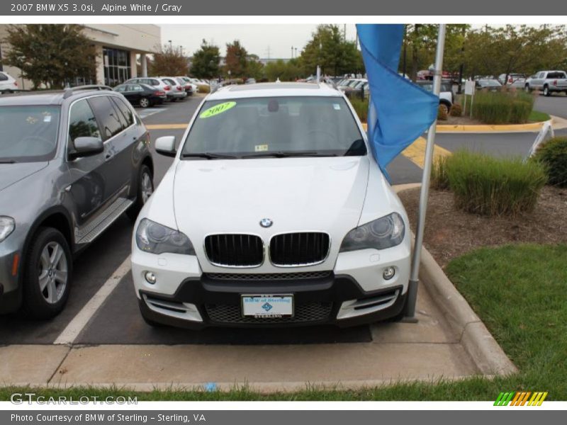Alpine White / Gray 2007 BMW X5 3.0si
