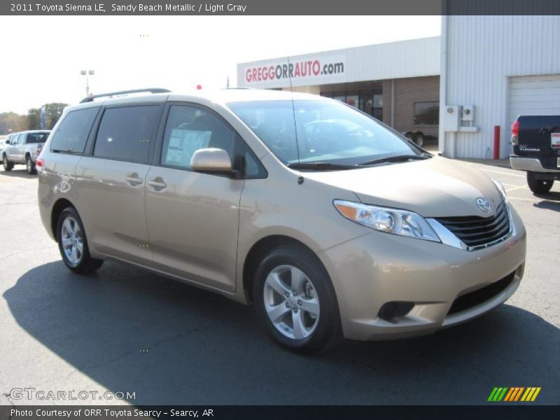 Sandy Beach Metallic / Light Gray 2011 Toyota Sienna LE