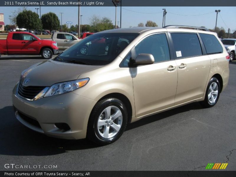 Sandy Beach Metallic / Light Gray 2011 Toyota Sienna LE