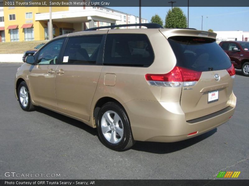 Sandy Beach Metallic / Light Gray 2011 Toyota Sienna LE